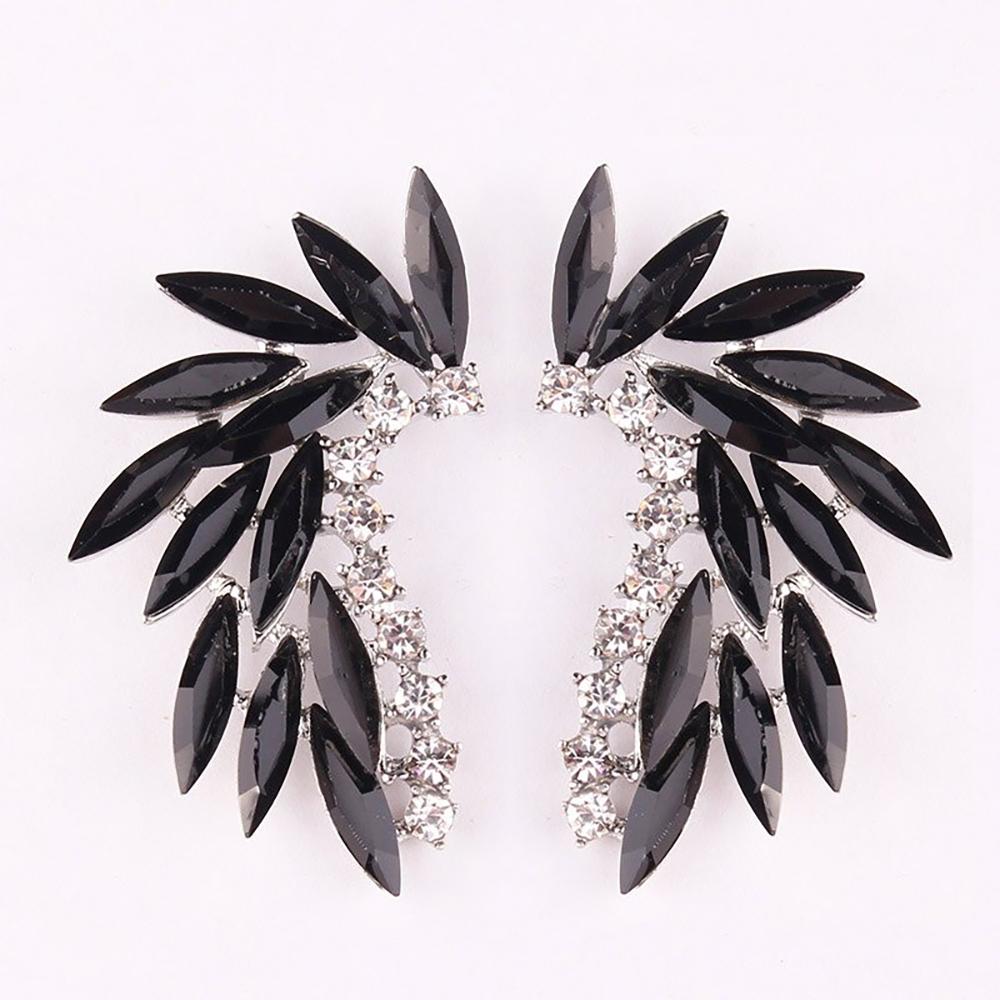 Atemberaubende bunte geflügelte Strass-Ohrring