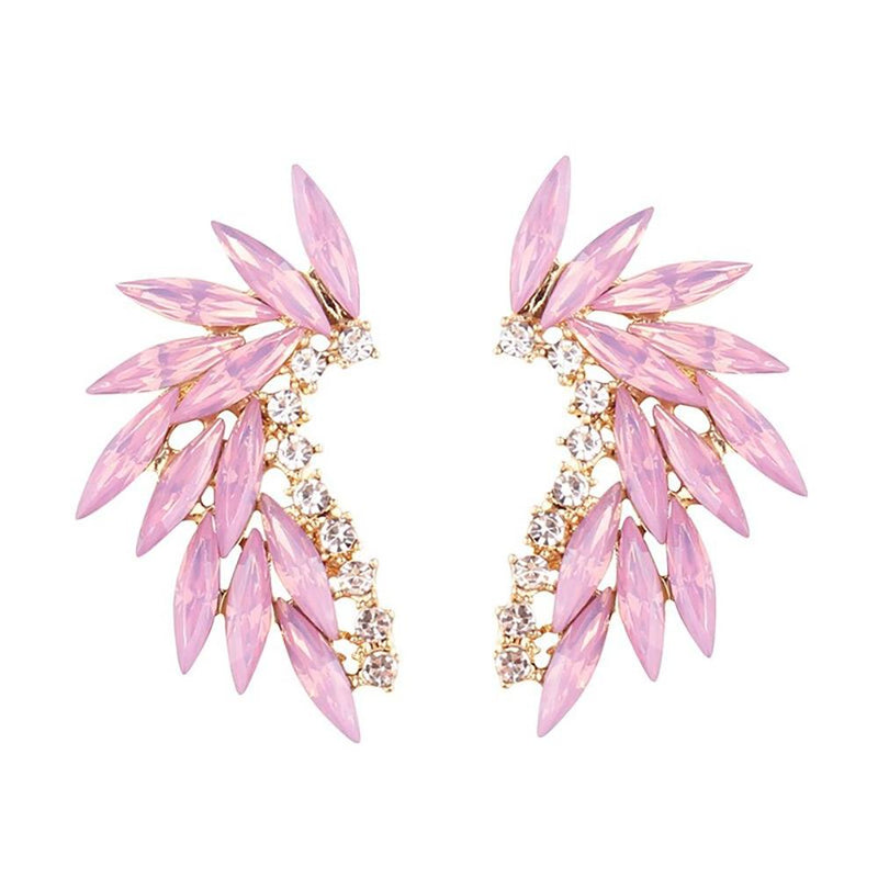 Atemberaubende bunte geflügelte Strass-Ohrring