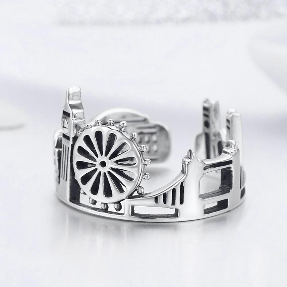 Atemberaubender Fingerring mit Londoner Landschaft