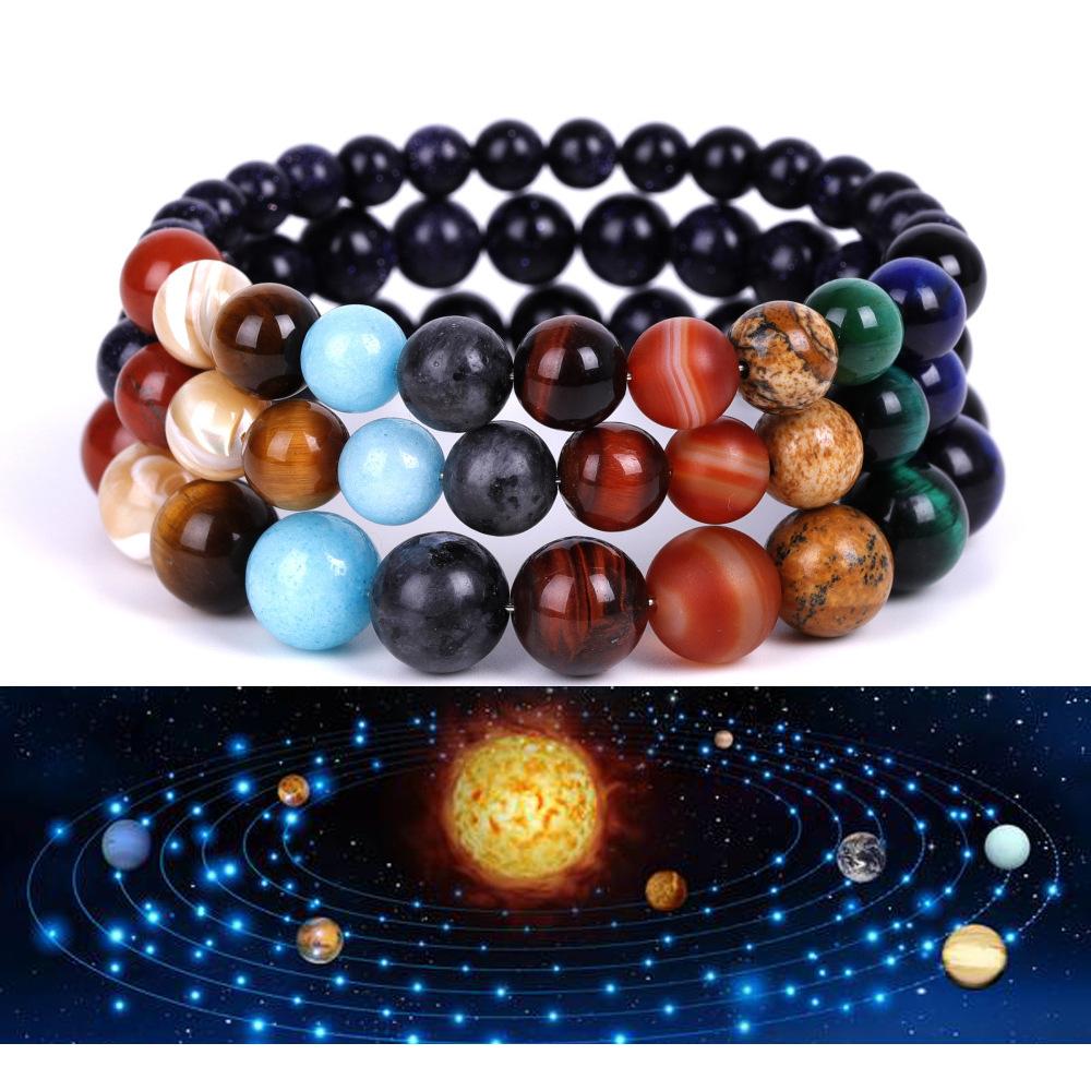 Atemberaubende neun Planeten einzigartige Perlenarmbänder