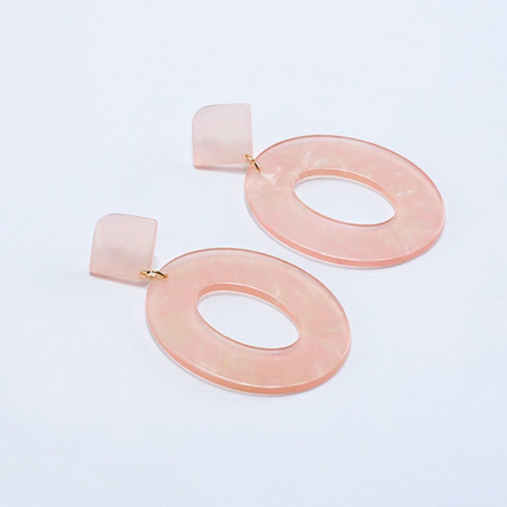 Atemberaubende ovale geometrische baumelnde Ohrringe