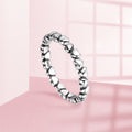 Atemberaubender Herzring „Forever Love“ aus Sterlingsilber