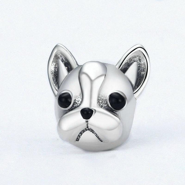 Atemberaubender Sterlingsilber-Charm „Französische Bulldogge“ für Armband
