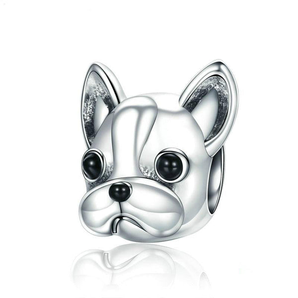 Atemberaubender Sterlingsilber-Charm „Französische Bulldogge“ für Armband