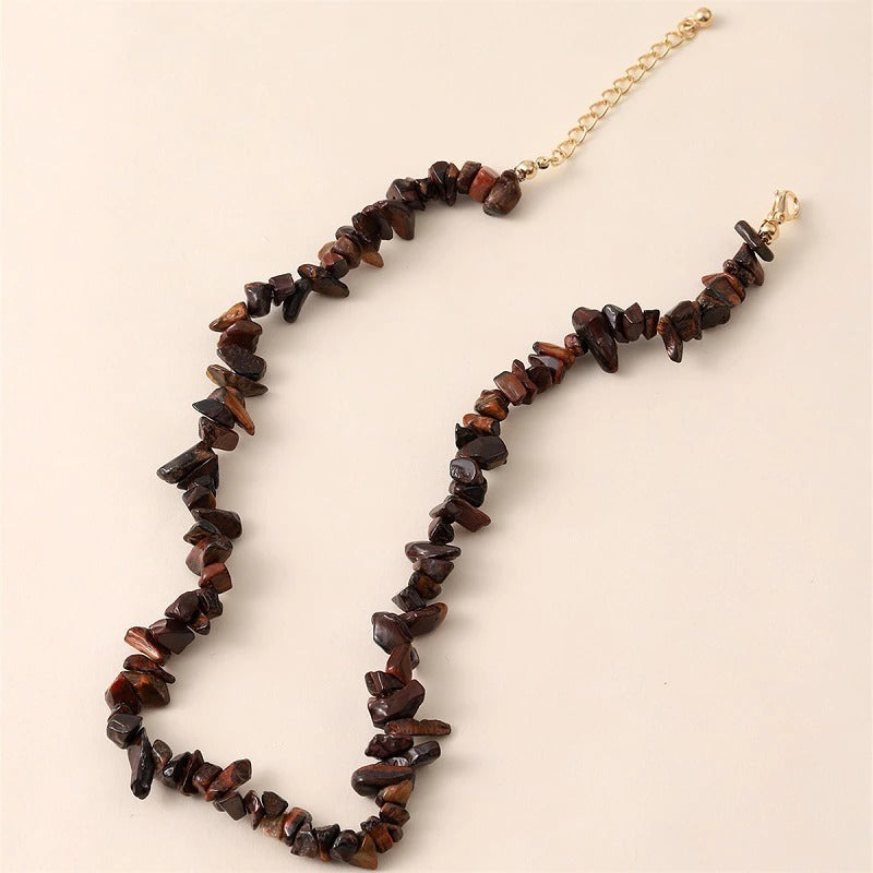 Lustige böhmische Chokerhalsketten aus natürlichem Halbedelstein