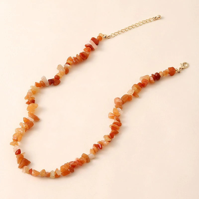 Lustige böhmische Chokerhalsketten aus natürlichem Halbedelstein