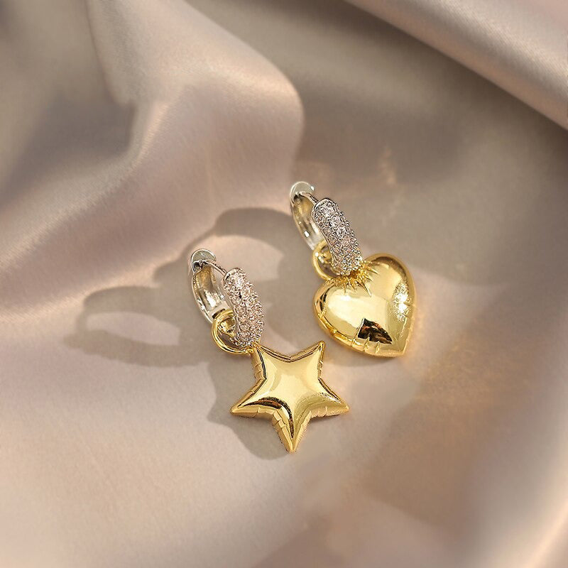 Ausgefallene Creolen „Magic Girl“ mit bunten Strasssteinen