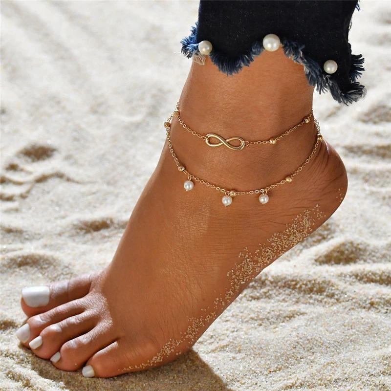 Sommer Strand Kette Bohemian Fußkettchen Armbänder