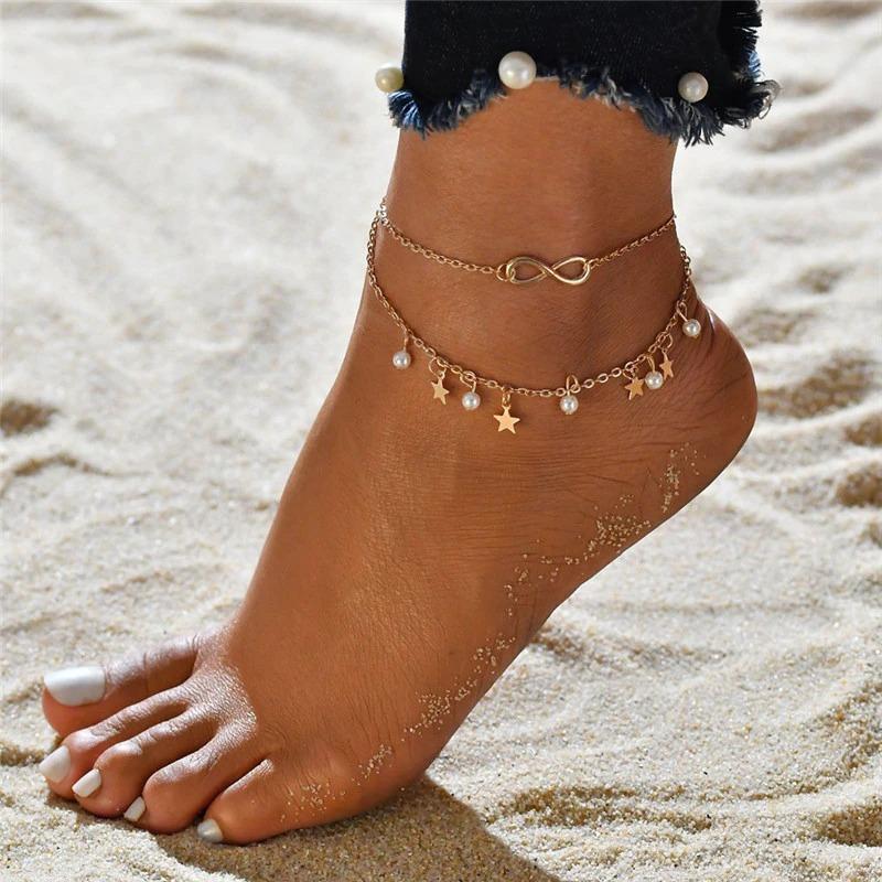 Sommer Strand Kette Bohemian Fußkettchen Armbänder