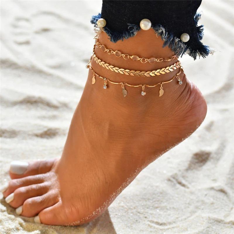 Sommer Strand Kette Bohemian Fußkettchen Armbänder