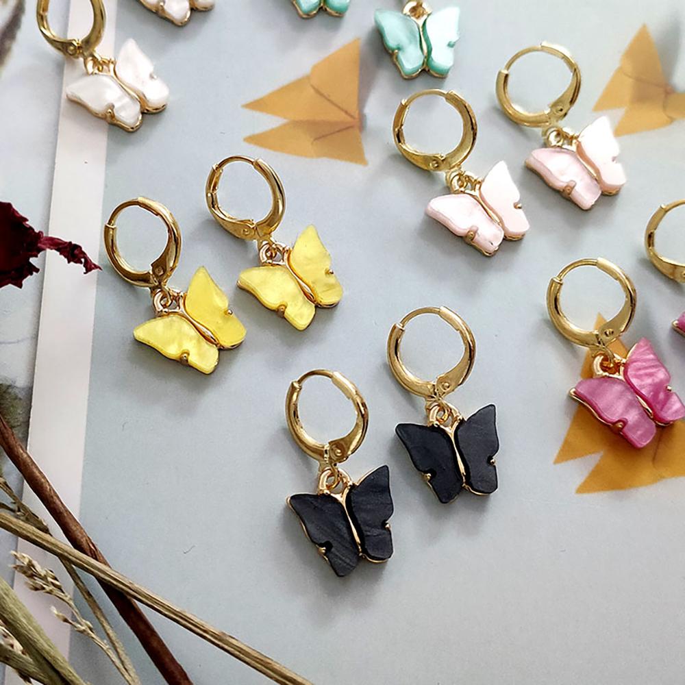 Süße bunte zierliche Schmetterling Tropfen Ohrringe