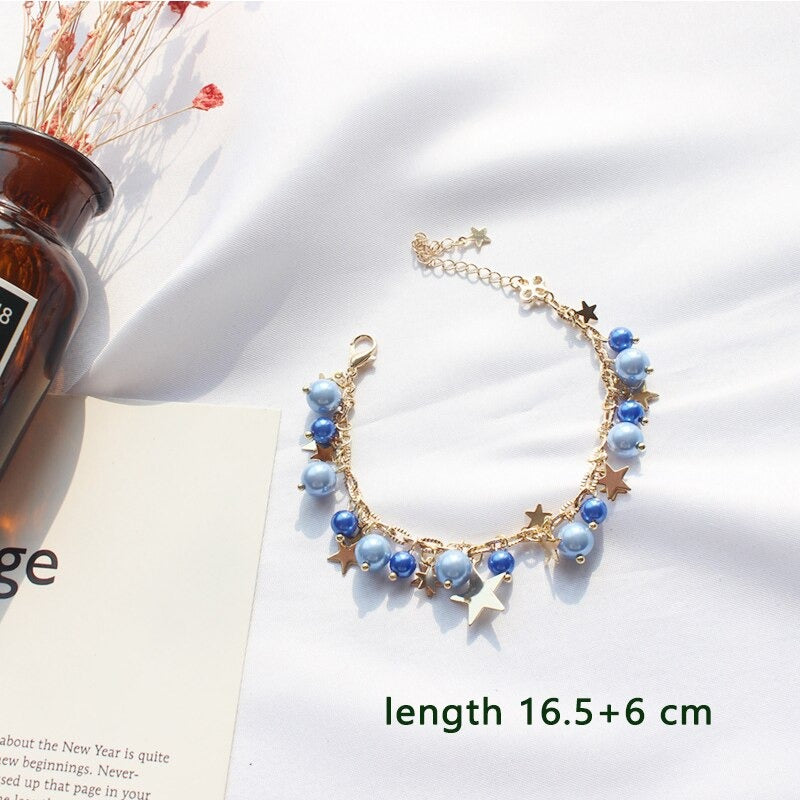 Süße Blumen- und Sternenarmbandkollektion