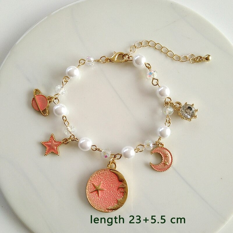 Süße Blumen- und Sternenarmbandkollektion