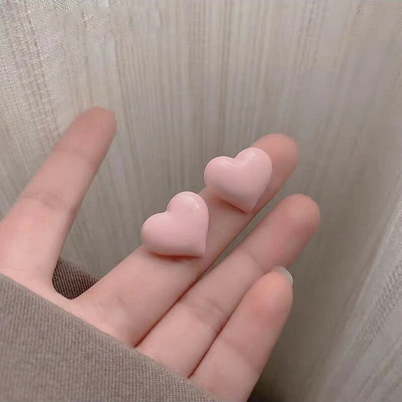 Süße Macaron farbige Liebe Herz Ohrstecker