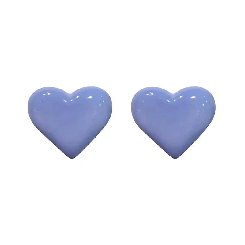 Süße Macaron farbige Liebe Herz Ohrstecker