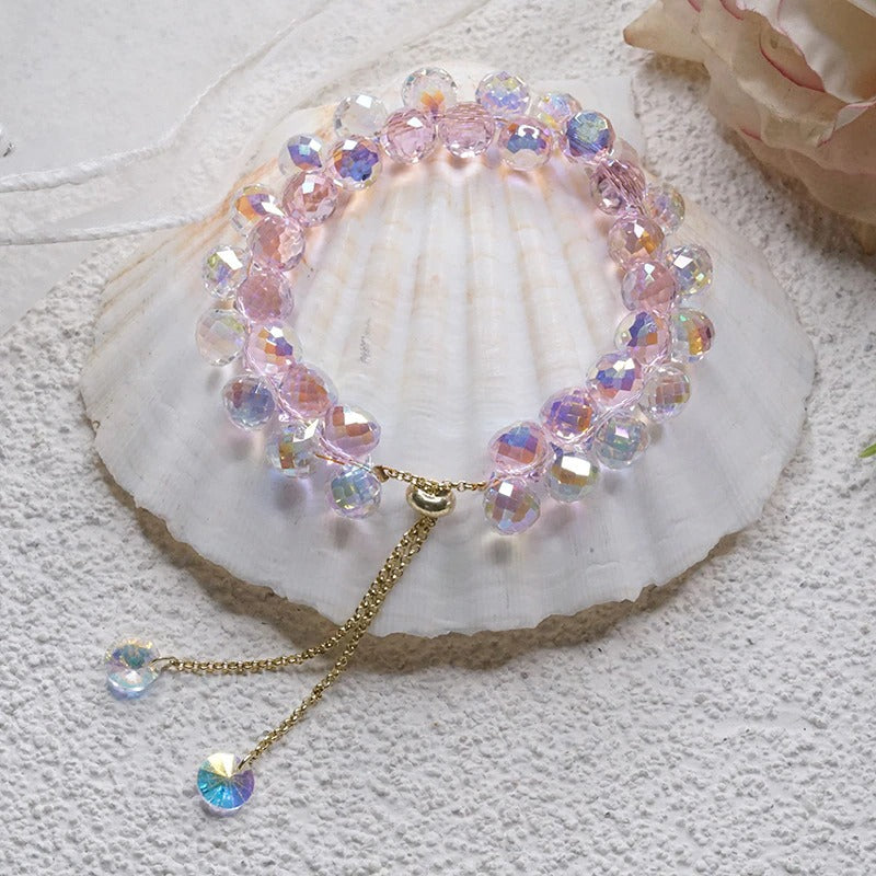 Süße Frühlingsmode verstellbare zweireihige Perlenarmbänder