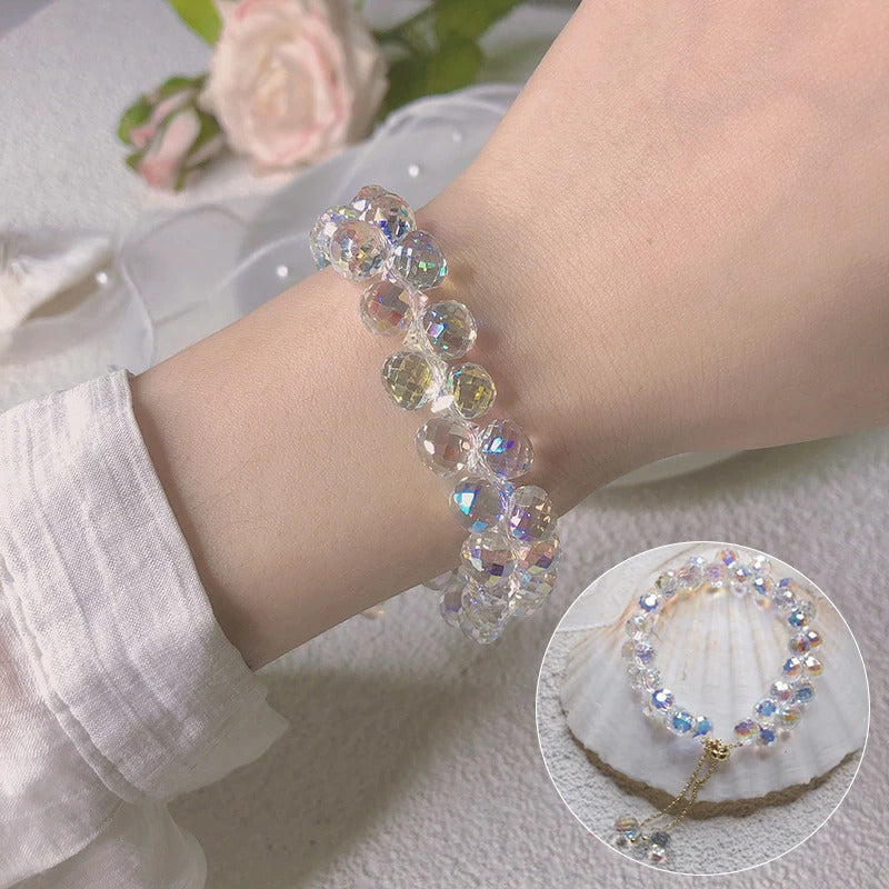 Süße Frühlingsmode verstellbare zweireihige Perlenarmbänder