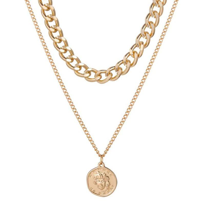 Dicke und klobige Halskette im Punk-Stil