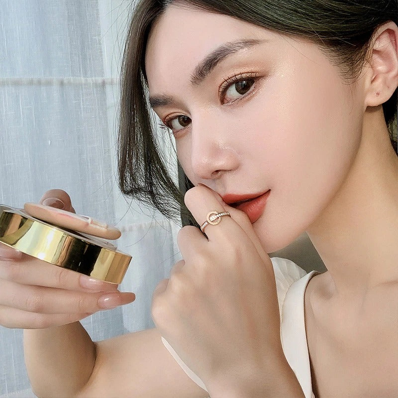 Zeitlose Mode Römische Ziffern und Gürtelschnallenförmige Ringe