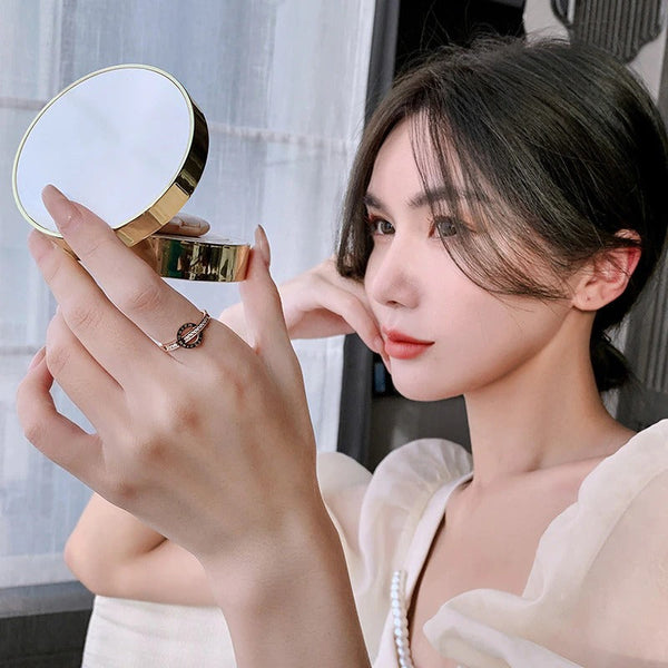 Zeitlose Mode Römische Ziffern und Gürtelschnallenförmige Ringe