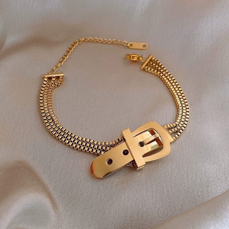 Zeitlose Edelstahl-Gliederkette, Modeschmuck-Armbänder