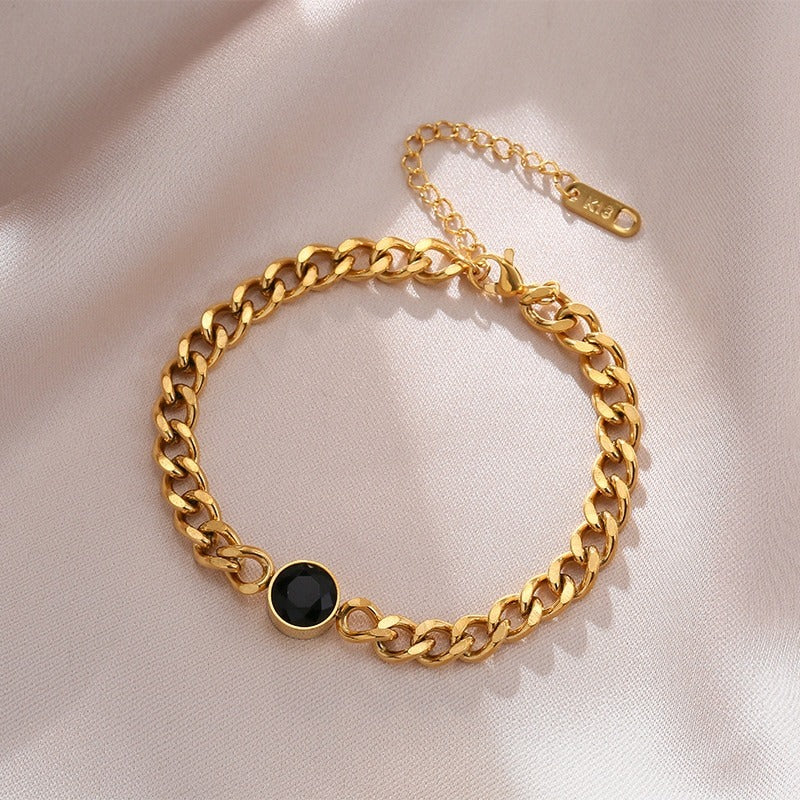 Zeitlose Edelstahl-Gliederkette, Modeschmuck-Armbänder