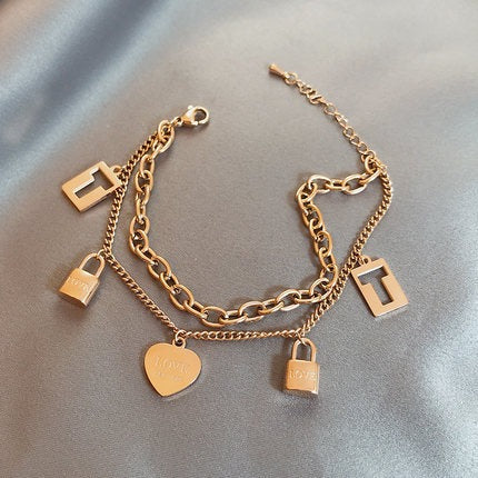 Zeitlose Edelstahl-Gliederkette, Modeschmuck-Armbänder