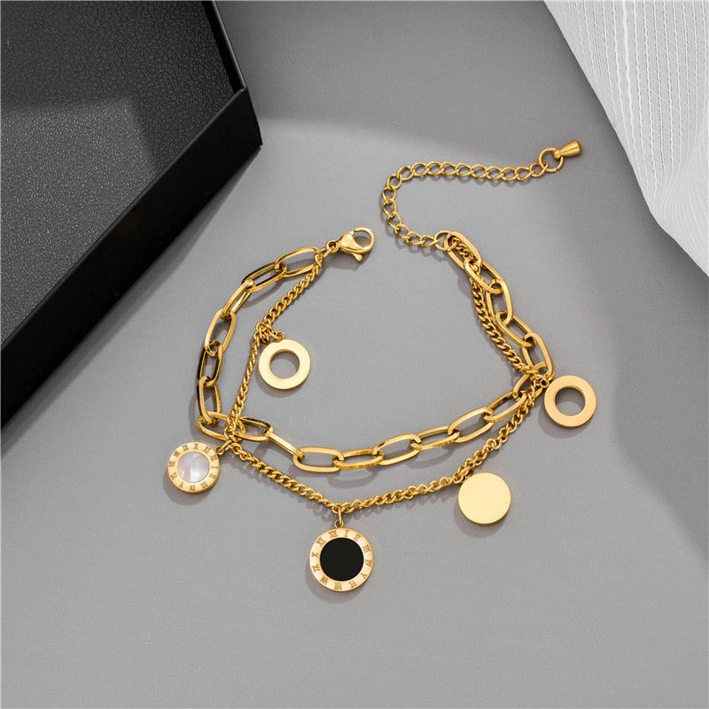 Zeitlose Edelstahl-Gliederkette, Modeschmuck-Armbänder