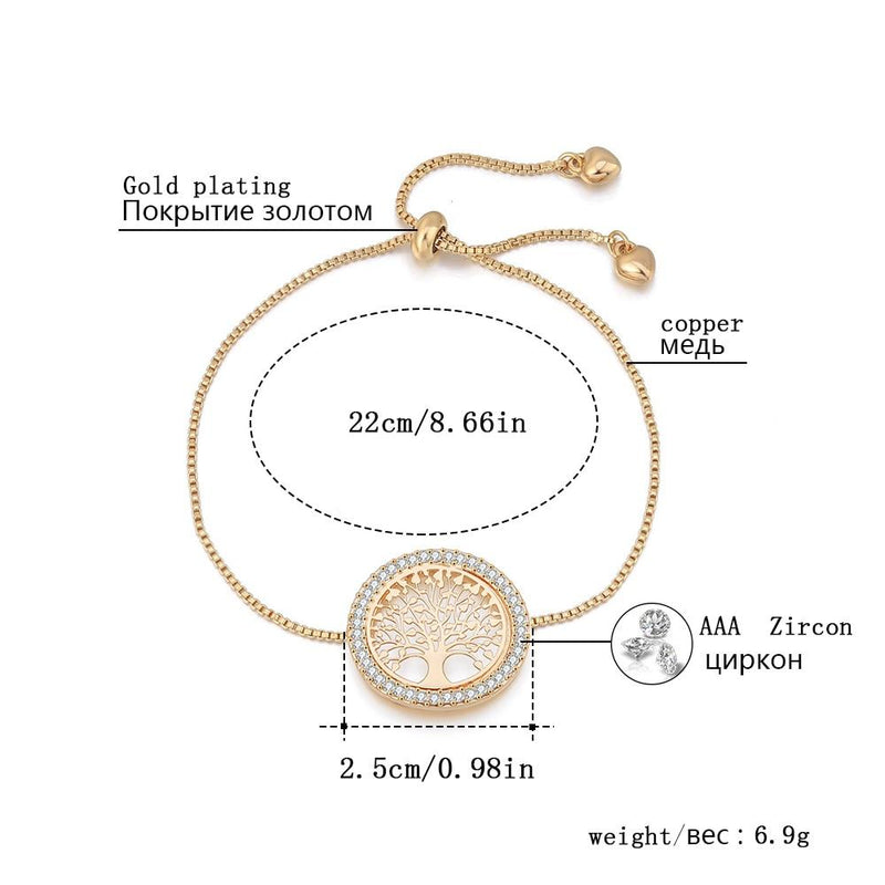 Baum des Lebens Kristall Armband