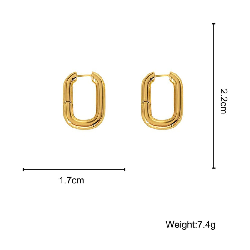 Trendsetter – Geometrische, klobige Creolen in O-Form