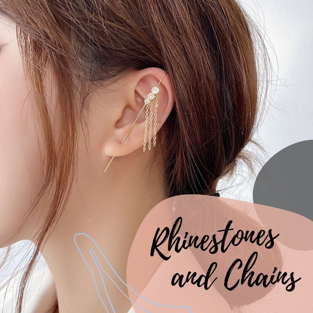 Trendsetter – Crawler-Ohrringe mit Strasssteinen