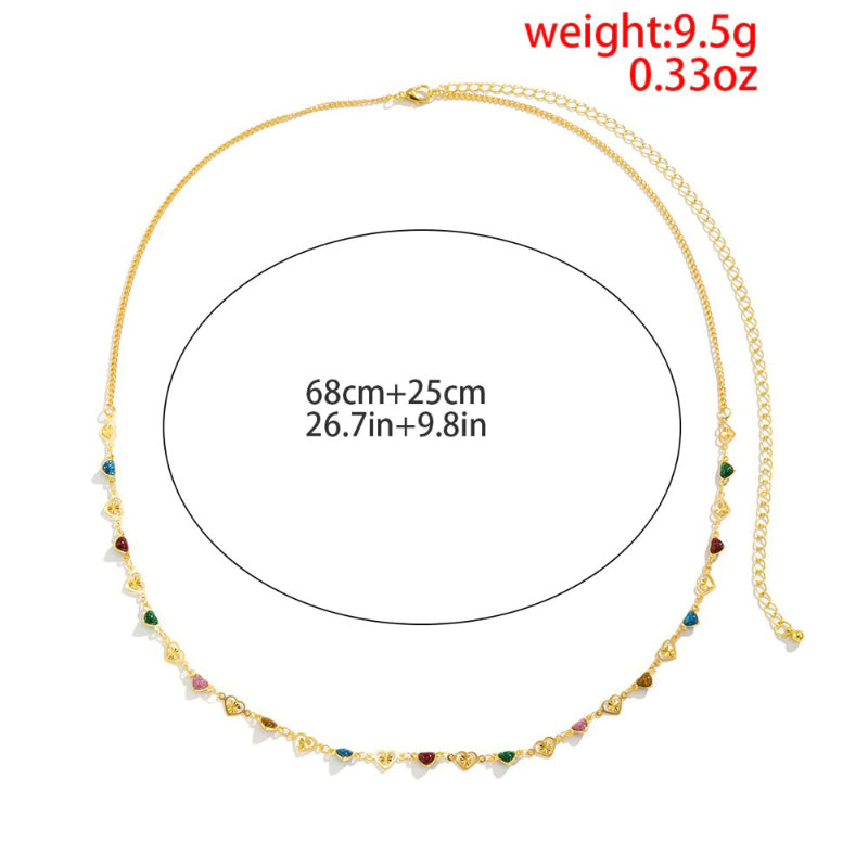 Trendy Bunte Liebe Herz Sommer Strand Bikini Taille Kette Gürtel