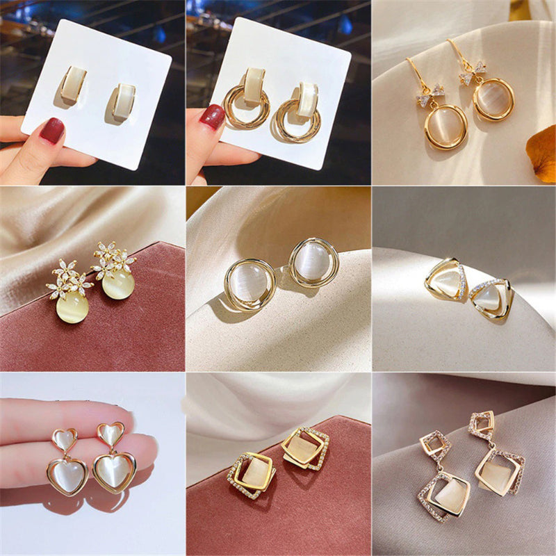Trendy Fashion Koreanischen Stil Bowknot mit Strass Intarsien Zirkon Ohrringe Kollektion