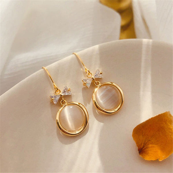 Trendy Fashion Koreanischen Stil Bowknot mit Strass Intarsien Zirkon Ohrringe Kollektion