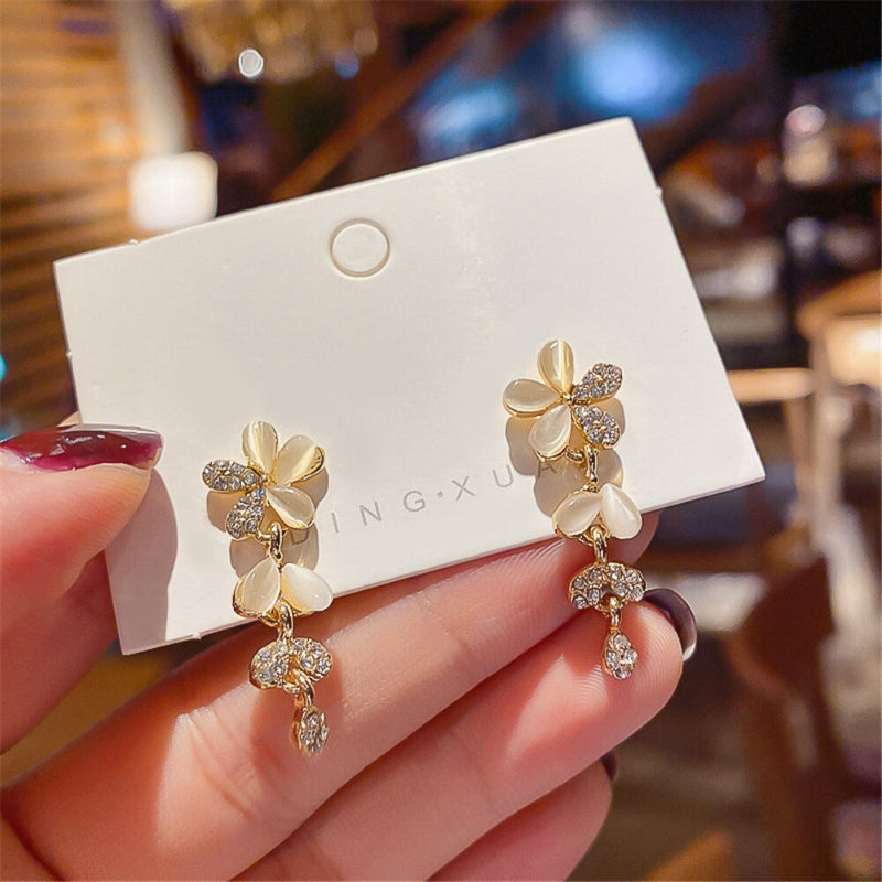 Trendy Fashion Koreanischen Stil Bowknot mit Strass Intarsien Zirkon Ohrringe Kollektion