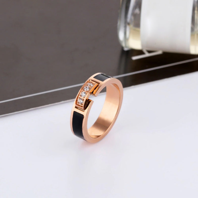 Trendy Fashion Edelstahl Zirkonia Ringe