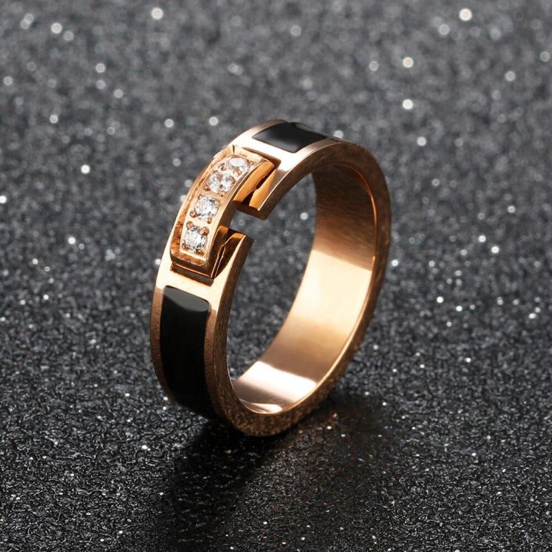 Trendy Fashion Edelstahl Zirkonia Ringe