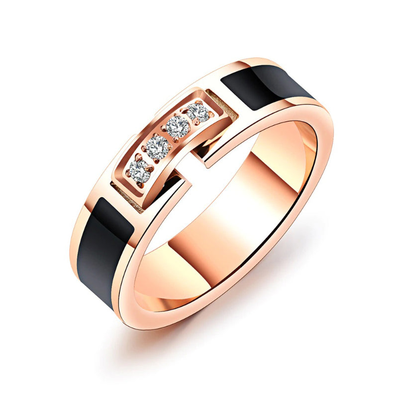 Trendy Fashion Edelstahl Zirkonia Ringe