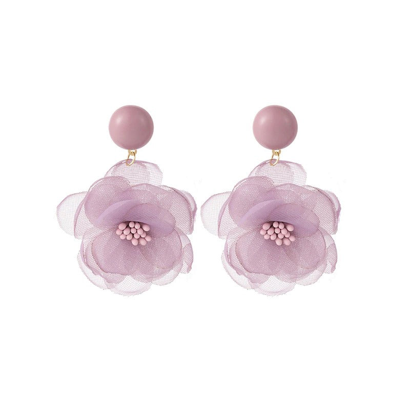 Trendy Fashion Very Peri Flower Theme Geometrische Ohrringe Kollektion