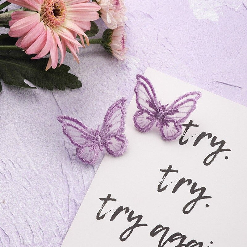 Trendy Fashion Very Peri Flower Theme Geometrische Ohrringe Kollektion