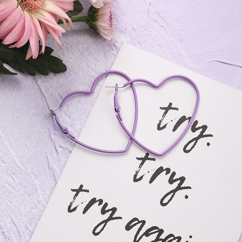 Trendy Fashion Very Peri Flower Theme Geometrische Ohrringe Kollektion