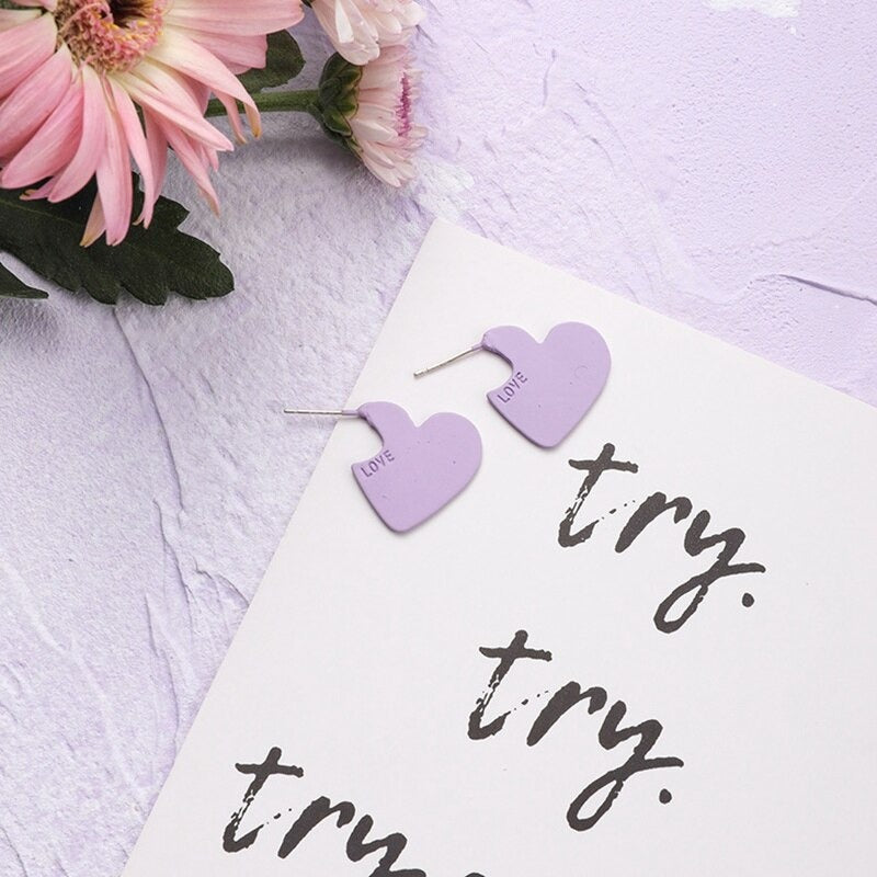 Trendy Fashion Very Peri Flower Theme Geometrische Ohrringe Kollektion