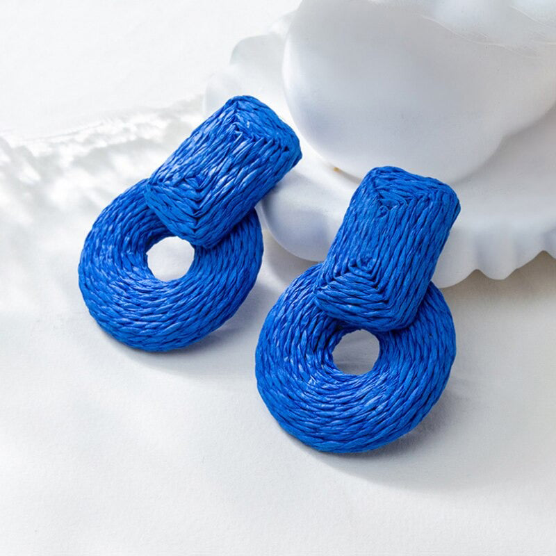 Trendy geometrische helle einfarbige Bohemian Strand Ohrringe