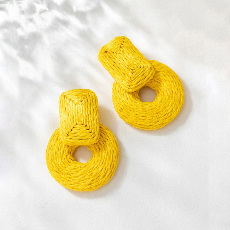 Trendy geometrische helle einfarbige Bohemian Strand Ohrringe