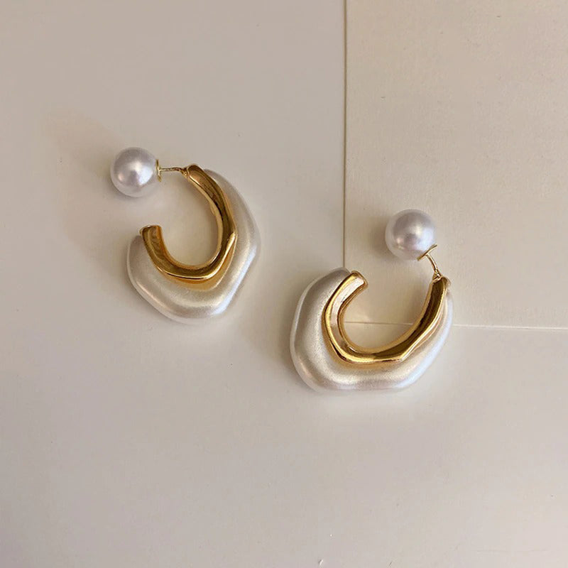 Trendy geometrische Creolen in U-Form aus transparentem Acryl