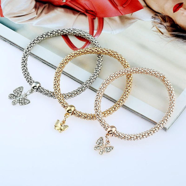 Trendy Multi-Layer Armband mit Strasssteinen