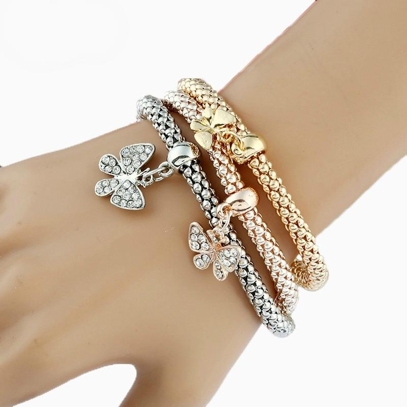 Trendy Multi-Layer Armband mit Strasssteinen