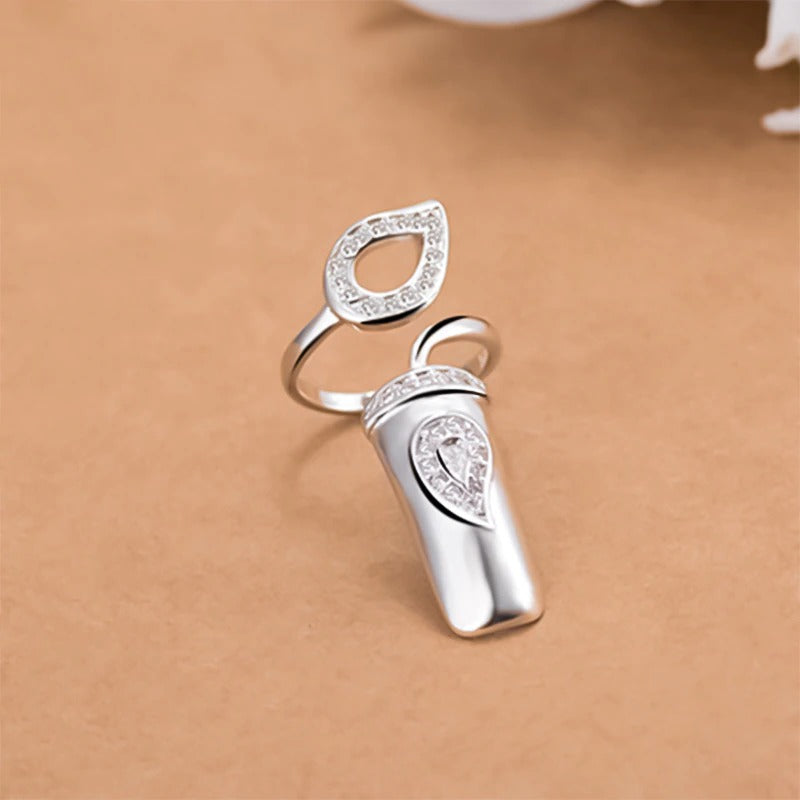 Trendy Strass akzentuiert Fingernagel Schutzhülle Schmuck Ringe