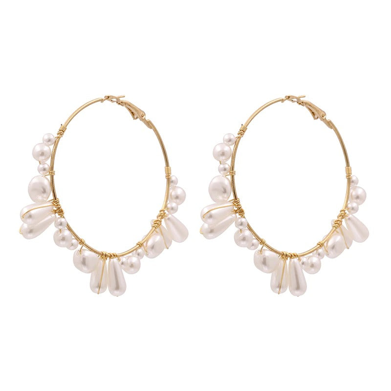 Trendy Wundervolle Perlen und Strass Tropfen Ohrringe Kollektion