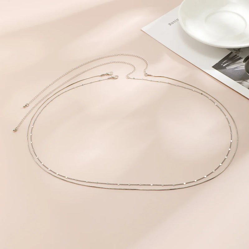 Bauchkette für Damen – verstellbarer, mehrlagiger, zarter Taillenschmuck